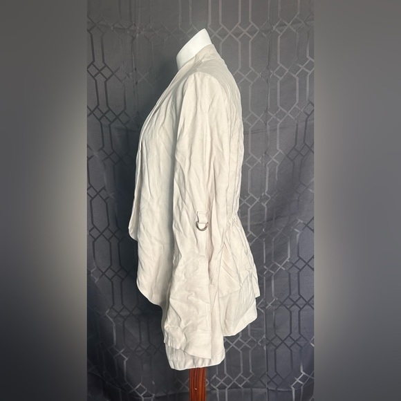 Zara Beige Open Front Cardigan Size Medium - Picture 4 of 8